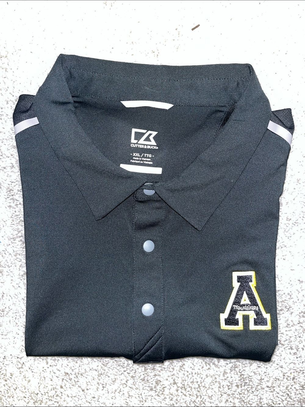 Big man Appalachian App State Mountaineers Cutter Buck stretch golf polo shirt